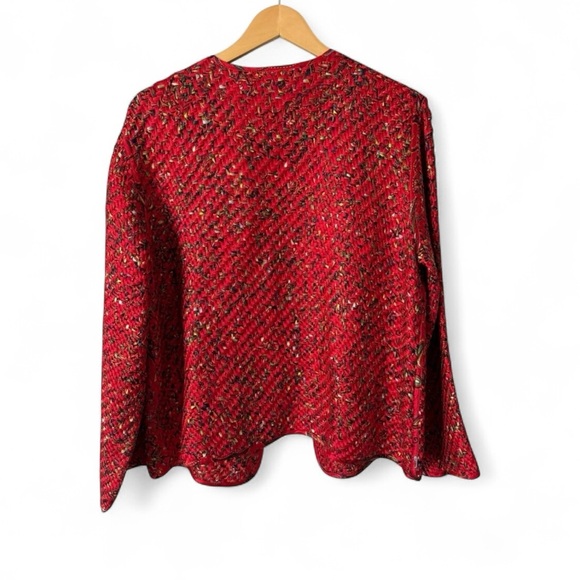 VINTAGE CHICOS WOVEN SILK BLAZER WOMENS SIZE 2 - Picture 2 of 7